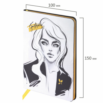 Блокнот МАЛЫЙ ФОРМАТ (100х150 мм) А6, BRAUBERG VISTA "Fashion Style", под кожу, гибкий, 80 л., 11209