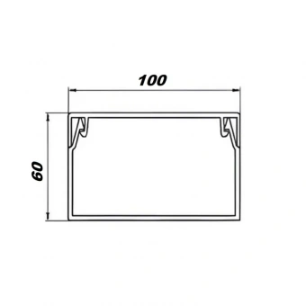 Кабель-канал белый 2-й замок 100х60х2000мм Промрукав PR03.0060