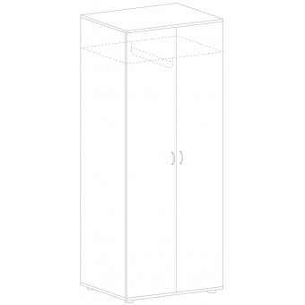 Мебель SH_Стратегия Шкаф для одежды S77 (51820) серый