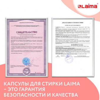Капсулы для стирки белья большие концентрат 4 в 1, с кондиционером, "Райский сад", 60 шт., LAIMA, 608876