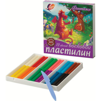 Пластилин 12цв,Фантазия,со стеком,25с 1523-08