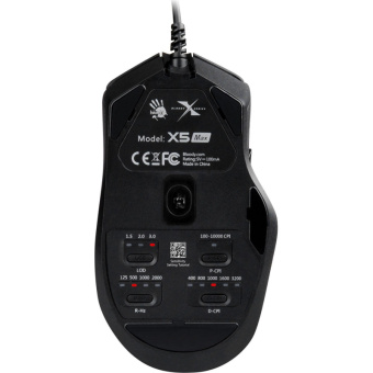 Мышь компьютерная A4Tech Bloody (X5 Max) черный/оптическая/10000dpi/9кн