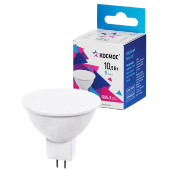 Лампа светодиодная КОСМОС JCDR 10.5W GU5.3 4500K 10шт/уп LED10.5wJCDRC45_10