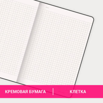 Блокнот А5 (130х210 мм), BRAUBERG ULTRA, балакрон, 80 г/м2, 96 л., клетка, черный, 113032