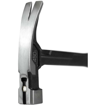 Молоток-гвоздодер цельнокованый 450 г, магнит,3х-комп.ручка, BERGER BG1527