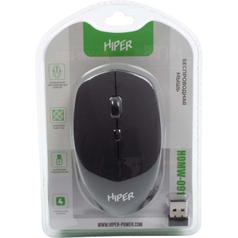 Мышь компьютерная HIPER (HOMW-091) беспроводная/черная