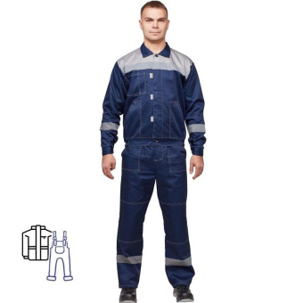 Костюм рабочий летний муж. л20-КПК синий/сер (р.44-46) 182-188 (Арсенал-СП)