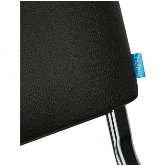 Стул офисный Изо черный (искусственная кожа, металл хромированный)