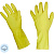 Перчатки латексные Paclan Professional с хлопковым напылением жёлтые (размер XL, 4073284)