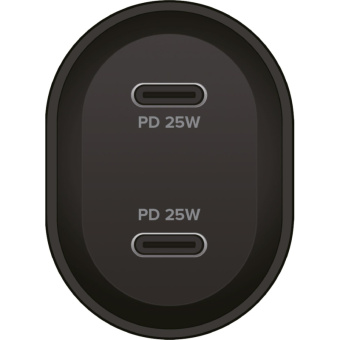 Зарядное устройство автомобильное PERO AC06 USB-C PD/USB-C PD/50W/черное