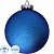 Шар  200мм, с глиттером лакированный (синий), 4798651