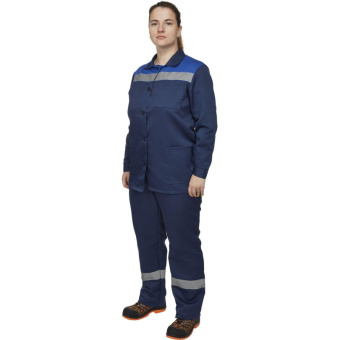 Костюм рабочий летний жен. л16-КПК с СОП син/вас (р.60-62) 158-164
