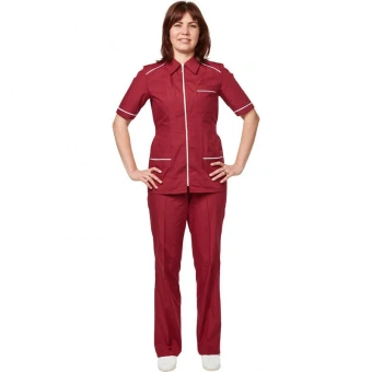 Костюм для горничных и уборщиц женский у13-КБР бордо (р.52-54)р.158-164