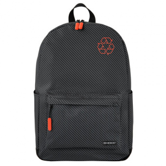 Рюкзак HEIKKI ENERGETIC (ХЕЙКИ) универсальный, эргономичный, Recycle, черно-серый, 43х30х16 см, 2725