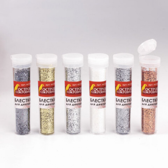 Блестки (глиттер) для декора, поделок, DIY, творчества, оформления, ОСТРОВ СОКРОВИЩ, МЕТАЛЛИК, 7 гра