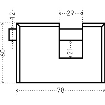Замок навесной УЗК Аллюр ВС2-3-01С (78xd=12) чугун/сталь Антич.серебр (3кл)