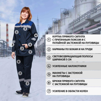 Костюм летний жен. л20-КБР син/вас (р.48-50) 158-164 (Арсенал-СП)