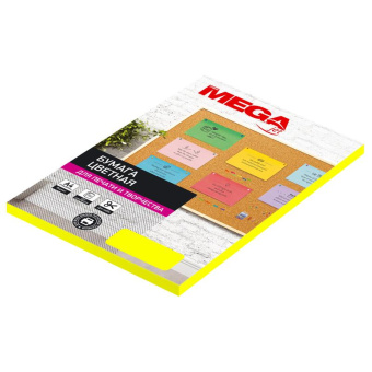 Бумага цветная для офисной техники Promega jet Neon желтая (А4, 75 г/кв.м, 100 листов)