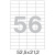 Этикетки самоклеящиеся MEGA LABEL 52,5х21,2 мм / 56 шт. на листе А4 (100 листов/уп