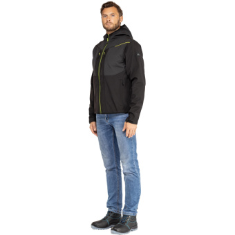 Куртка муж демисез. софтшел HORTEN2 черн/жел р.M(арт.HORT2NJTM)