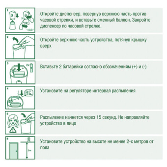 Освежитель воздуха автоматический 250 мл, AIRWICK Pure, диспенсер+сменный баллон, "Цветущая вишня"