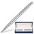 Ручка подарочная шариковая WATERMAN "Hemisphere Stainless Steel CT", серебристый корпус, палладиевое