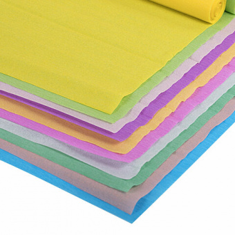 Набор гофрированной (креповой) бумаги, 32 г/м2, 10 рулонов, 50х250 см, пастель, BRAUBERG, 112557