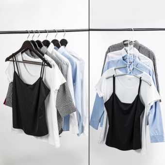 Вешалка-плечики трансформер, 5 плечиков, металл с покрытием, серые, BRABIX, 607475