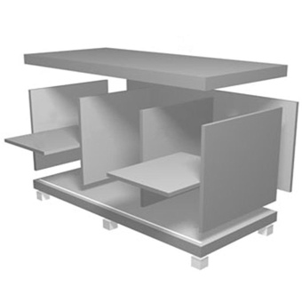 СпецМеб Мон_EASY Director Тумба купе М94 дуб светлый