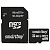 Карта памяти micro SDHC, 32 GB, SMARTBUY, 10 Мб/сек. (class 10), с адаптером, SB32GBSDCL10-01