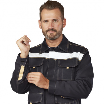 Костюм рабочий летний муж л44-КПК т.син/беж (р.44-46) 182-188 (Троя)