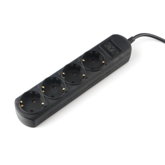 Удлинитель Power Cube 1,5м, 4р, без выкл., 16А черн. (PC-2B-1,5M)