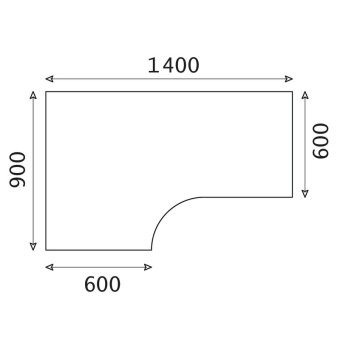 СпецМеб IN Рондо Стол письмен СТ3-14L(1) береза 1400х900х76