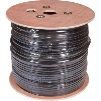 Кабель REXANT (01-0046)U/UTP,CAT5e,PE,4PR,24AWG,OUTDOOR,SOLID,с тросом,305м