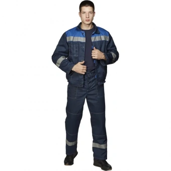 Костюм рабочий летний мужской Арсенал л20-КБР синий/васильковый с СОП (размер 52-54, рост 182-188)