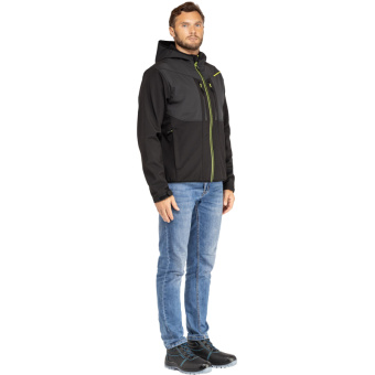 Куртка муж демисез. софтшел HORTEN2 черн/жел р.M(арт.HORT2NJTM)