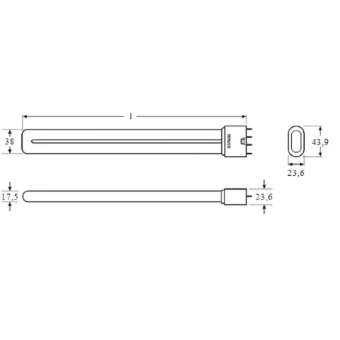 Лампа люминесцентная КЛЛ неинтегрированная OSRAM CFL DULUX L 18W/840 2G11