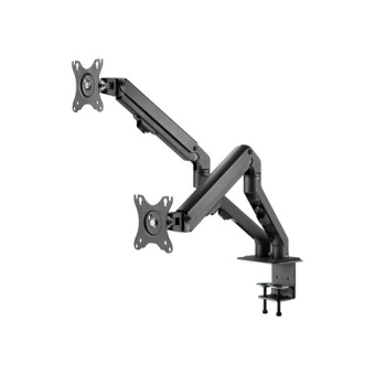 Кронштейн для двух мониторов настольный VESA 75х75, 100х100, 17"-27", до 14 кг, SONNEN MOTION, 455945