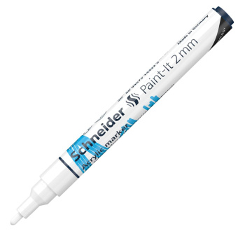 Маркер акриловый Schneider Paint-It 310 2мм пулевидный белый 120149