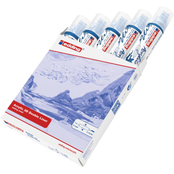 Маркер акриловый двусторон.3D Edding5400/903.Голубая шагаль/Gentian blue