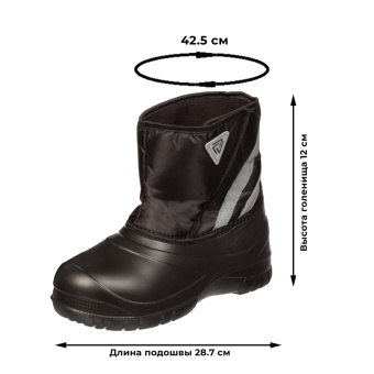 Сапоги мужские демисезонные Плутон цв. черный ЭВА р.40-41