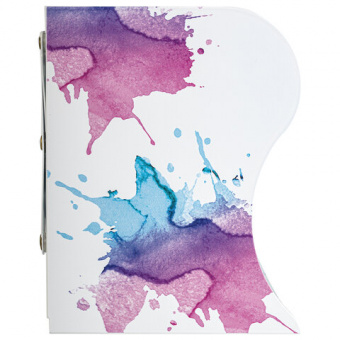 Подставка-держатель для книг и учебников BRAUBERG, раздвижная, металлическая, белая с печатью, 23790