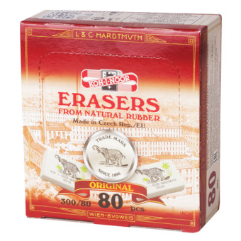 Ластик KOH-I-NOOR "Слон" 300/80, 26х18,5х8 мм, белый/цветной, прямоугольный, натуральный каучук, 030