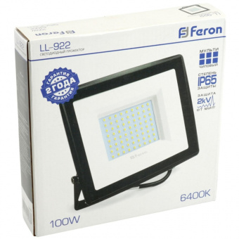 Прожектор светодиодный FERON LL-922 100W 6400К 230В 9500Лм IP65 (32103)