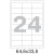 Этикетки самоклеящиеся MEGA LABEL 64,6х33,8 мм / 24 шт. на листе А4 (25 листов/уп.