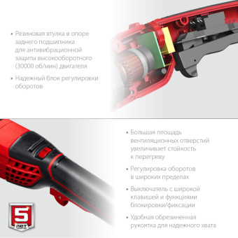 Шлифмашина угловая компакт ЗУБР УШМ-125-1205 Э, 125 мм, 1200 Вт