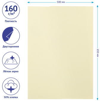 Цветная бумага 500*650мм., Clairefontaine "Etival color", 24л., 160г/м2, бледно-зеленый, легкое зерн