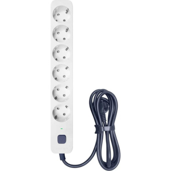 Сетевой фильтр Powercom SP-06W 1,8 м (6 розеток) белый/серый