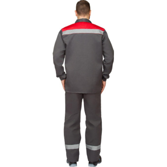 Костюм летний муж. л16-КБР с СОП сер/крас (р.64-66) 182-188