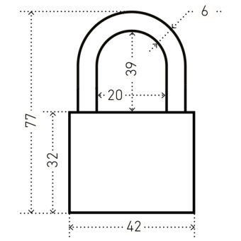Замок навесной УЗК Аллюр ВС1Ч-364ПД (42xd=6x39) чугун зеленый(дл.дужка/5кл)